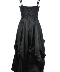 Dark Star Black Polysilk Dress Ladies Gothic Clothing