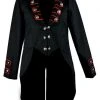 Dark Star Black/Red Tailcoat Jacket Mens Gothic Clothing