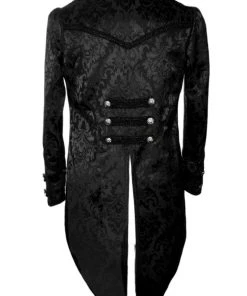 Dark Star Black Brocade Coat Ladies Steampunk Clothing