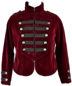 Dark Star Maroon Gothic Military Tailcoat