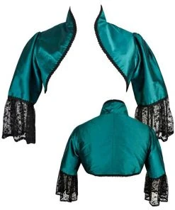 Ladies Steampunk Clothing Dark Star Green Bolero Jacket
