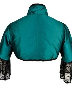 Ladies Steampunk Clothing Dark Star Green Bolero Jacket