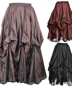 Dark Star Steampunk Skirt Poly Silk Skirt Ladies Gothic Clothing