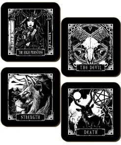 Grind Deadly Tarot Coaster Set 2 Dining & Barware