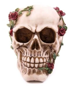 Puckator Decorative Skull With Climbing Roses
