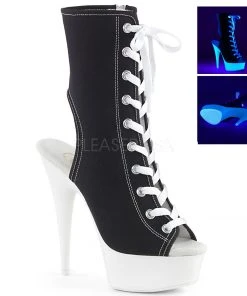 Pleaser DELIGHT-1016SK Boots Black Canvas 13 Pleaser DELIGHT-1016SK Boots Black Canvas