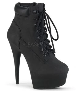 Pleaser DELIGHT 600TL 02 Boots Black Nubuck
