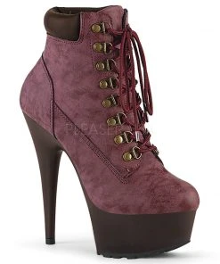Pleaser DELIGHT 600TL 02 Boots Burgundy