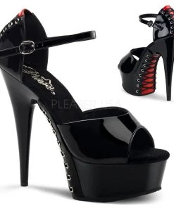 Pleaser DELIGHT 660FH Shoes Black/Red