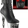 Demonia Rapture 1020STR-LT Silver Sole Boots Gothic Boots