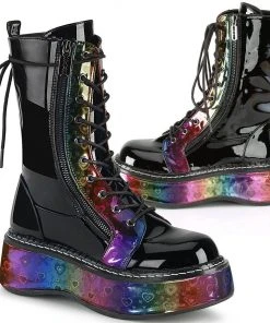 Gothic Boots Demonia EMILY 350 Boots Rainbow