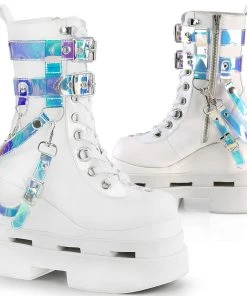 Demonia ETERNAL-115 White Boots All Footwear