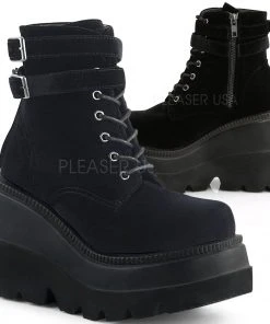 Gothic Boots Demonia SHAKER 52 Boots Velvet