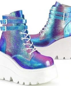 Demonia SHAKER 52 Boots Purple All Footwear