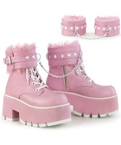 All Footwear Demonia ASHES 57 Pink Boots