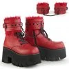 All Footwear Demonia ASHES 57 Boots Red
