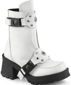 Demonia BRATTY 56 White Boots Ladies Fetish Boots