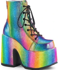 Demonia CAMEL 203 Boots Rainbow