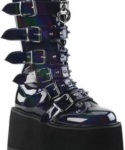Demonia DAMNED-225 Boots Hologram Gothic Boots