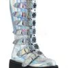 All Footwear Demonia DAMNED-318 Boots Silver