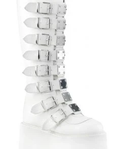 All Footwear Demonia DAMNED-318 Boots White