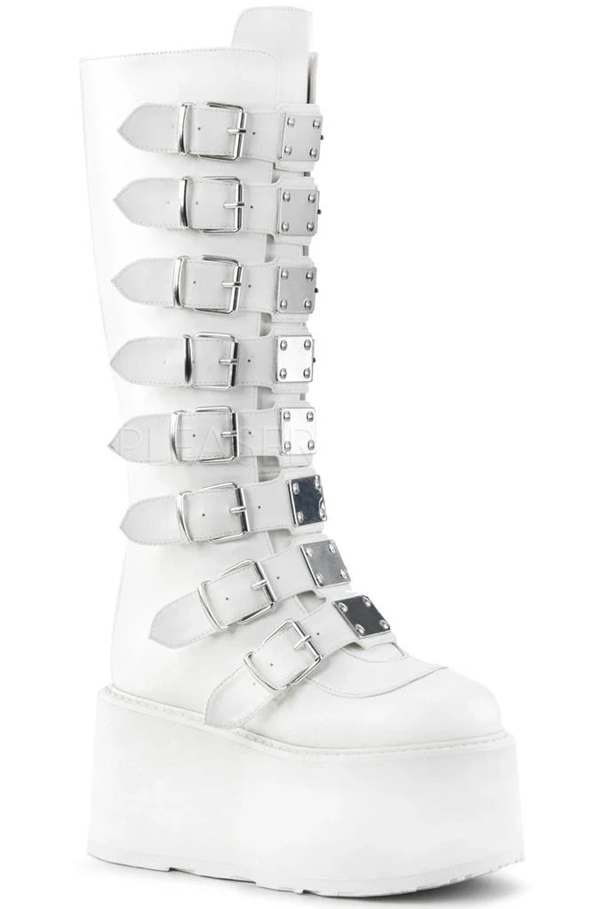 All Footwear Demonia DAMNED-318 Boots White 3 All Footwear Demonia DAMNED-318 Boots White