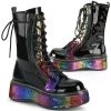 Gothic Boots Demonia EMILY 350 Boots Rainbow