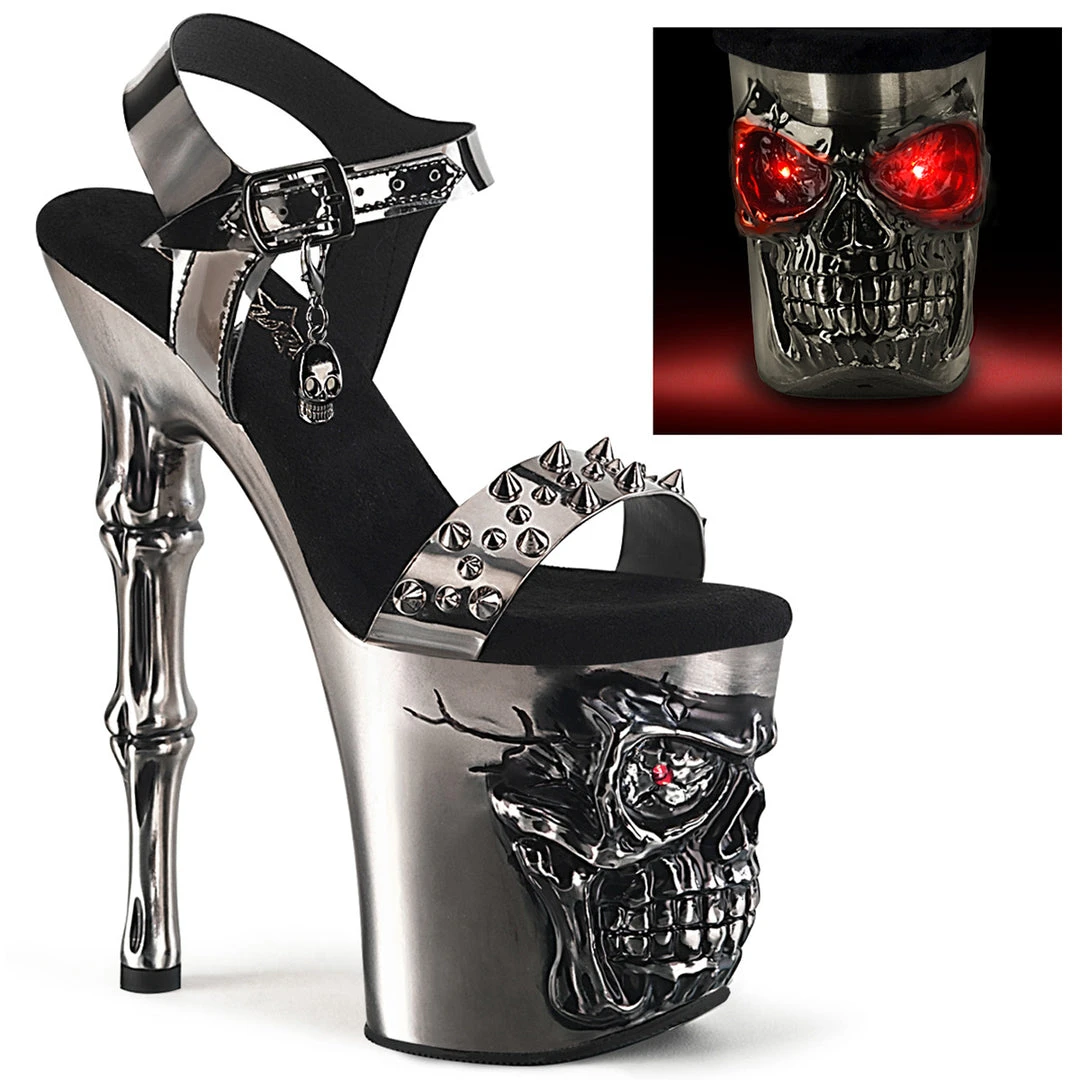 Gothic Boots Demonia Rapture 812-LT Pewter Shoes 4 Gothic Boots Demonia Rapture 812-LT Pewter Shoes