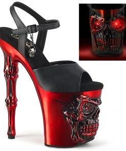 Demonia Rapture 809-LT Red Shoes Gothic Boots