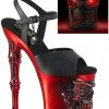Demonia Rapture 809-LT Red Shoes Gothic Boots