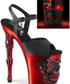 Demonia Rapture 809-LT Red Shoes Gothic Boots