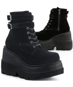 Gothic Boots Demonia SHAKER 52 Boots Velvet