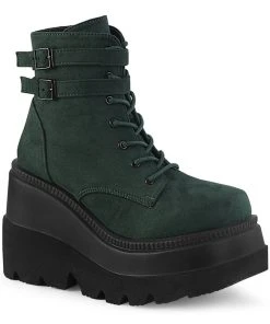 Demonia Shaker 52 Emerald Suede Boots