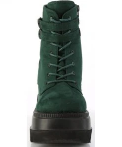 Demonia Shaker 52 Emerald Suede Boots