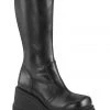 Demonia Shaker 65 Boots Matte Black Gothic Boots