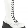 Ladies Fetish Boots Demonia SHAKER 72 White Boots
