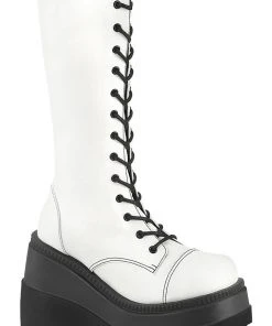 Ladies Fetish Boots Demonia SHAKER 72 White Boots