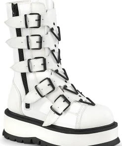 Gothic Boots Demonia SLACKER 160 White Boots