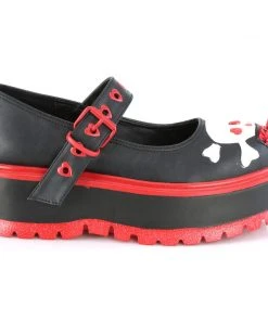 Gothic Boots Demonia SLACKER 27 Black Red Shoes