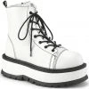 Demonia Slacker 55 Boots White Gothic Boots 2 Demonia Slacker 55 Boots White Gothic Boots