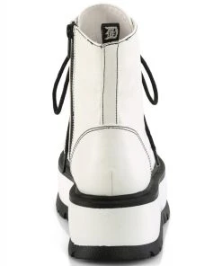 Demonia Slacker 55 Boots White Gothic Boots