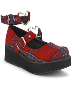 Demonia SPRITE 02 Red Shoes Gothic Boots