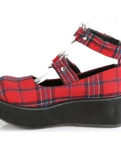 Demonia SPRITE 02 Red Shoes Gothic Boots