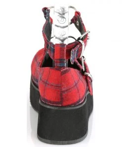 Demonia SPRITE 02 Red Shoes Gothic Boots