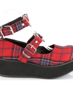 Demonia SPRITE 02 Red Shoes Gothic Boots