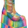 Demonia STACK 201 Boots Rainbow