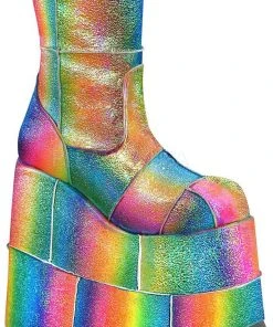 Demonia STACK 201 Boots Rainbow
