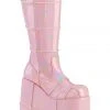 Mens Fetish Boots Demonia STACK 301 Pink Boots 2 Mens Fetish Boots Demonia STACK 301 Pink Boots