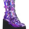 Gothic Boots Demonia SWING 230 Boots Purple