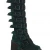 Demonia SWING 815 Emerald Velvet Boots Gothic Boots